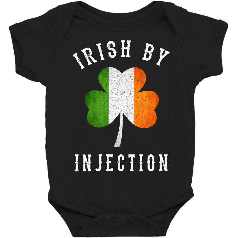 Womens Funny Irish By Injections   St Patricks Day Gift Vneck Baby Bodysuit | Artistshot