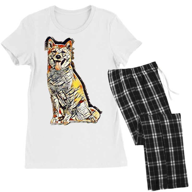 Sitting Panting Animal Canine Women's Pajamas Set by Kemnabi | Artistshot