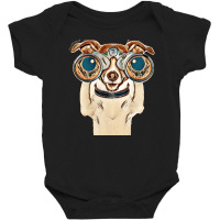 Dog Funny Binocular Animal Baby Bodysuit | Artistshot