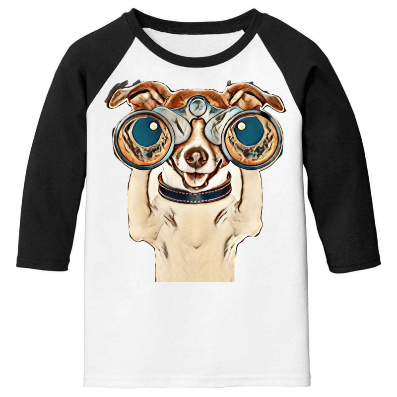 Dog Funny Binocular Animal Youth 3/4 Sleeve | Artistshot