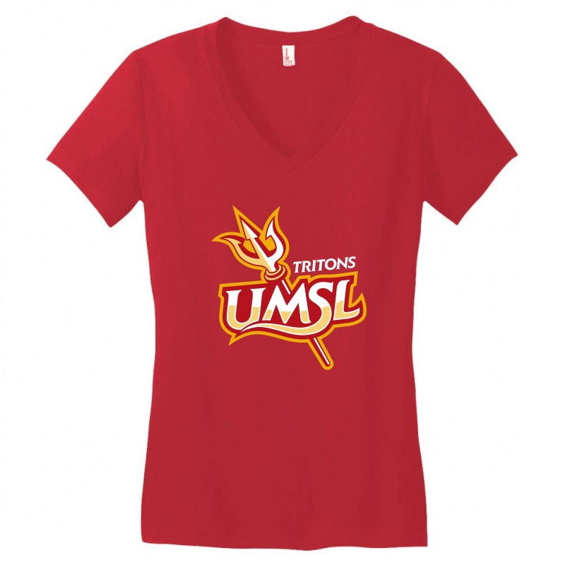 Ruby Red - The Umsl Tritons Women's V-Neck T-Shirt by cuthbertalbion | Artistshot