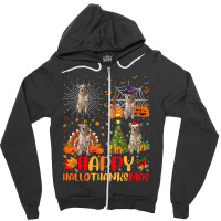 Halloween Christmas Australian Cattle Dog Hallothanksmas Zipper Hoodie | Artistshot