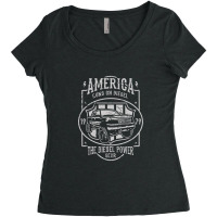 America Runs On Diesel Truck Women's Triblend Scoop T-shirt | Artistshot