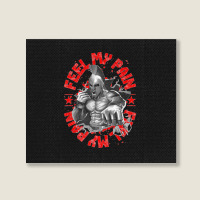 Gladiator Feel My Pain Mma Fighter Spartan Warrior Boxing Premium Landscape Canvas Print | Artistshot