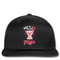 Just A Girl Who Loves Pigs Hog Lover Cute Farmer Gift Girls T Shirt Printed Hat | Artistshot