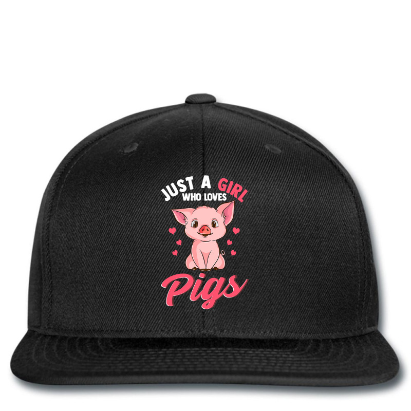 Just A Girl Who Loves Pigs Hog Lover Cute Farmer Gift Girls T Shirt Printed Hat | Artistshot