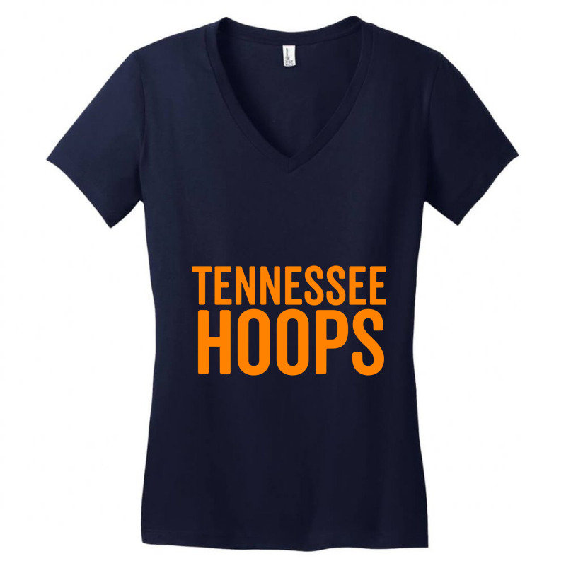 Tennessee Hoops  Basketball Fan Orange White Cheer Tee Women's V-Neck T-Shirt by bakien89 | Artistshot