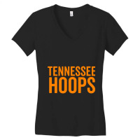 Tennessee Hoops Shirt Basketball Fan Orange White Cheer Tee Women's V-neck T-shirt | Artistshot