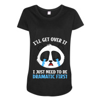 Funny Dramatic Panda Bear Face Kawaii Anime Lovers Maternity Scoop Neck T-shirt | Artistshot