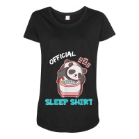 Funny Exercise Extra Rice Panda Pun Lazy Official Sleep Maternity Scoop Neck T-shirt | Artistshot