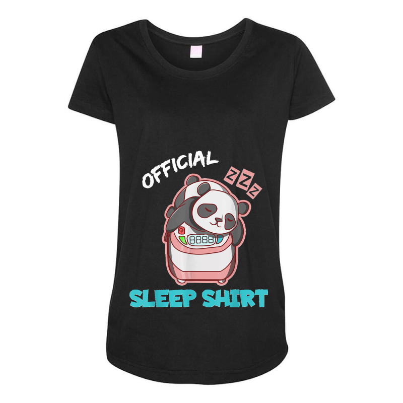 Funny Exercise Extra Rice Panda Pun Lazy Official Sleep Maternity Scoop Neck T-shirt by WirtzRichard | Artistshot