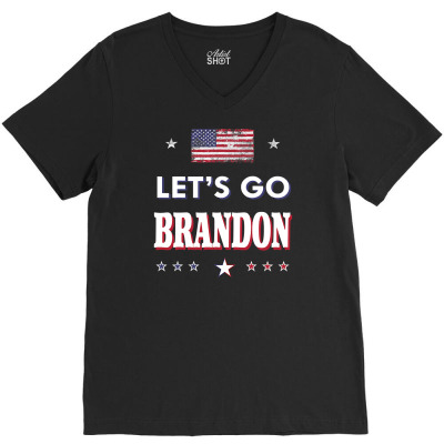 Brandon Christmas Shirt Let's Go Us Flag Impeach Biden T Shirt V-neck Tee Designed By Tonytruong210