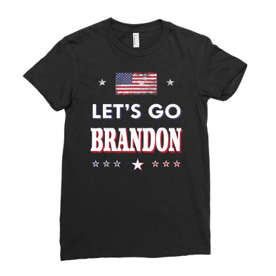 Brandon Christmas Shirt Let's Go Us Flag Impeach Biden T Shirt Ladies Fitted T-shirt Designed By Tonytruong210