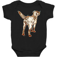 Dog Back Tail Isolated Baby Bodysuit | Artistshot