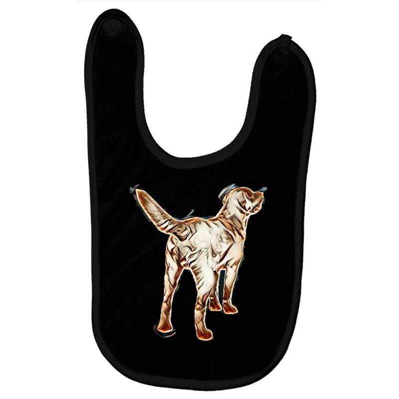 Dog Back Tail Isolated Baby Bibs | Artistshot