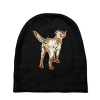 Dog Back Tail Isolated Baby Beanies | Artistshot