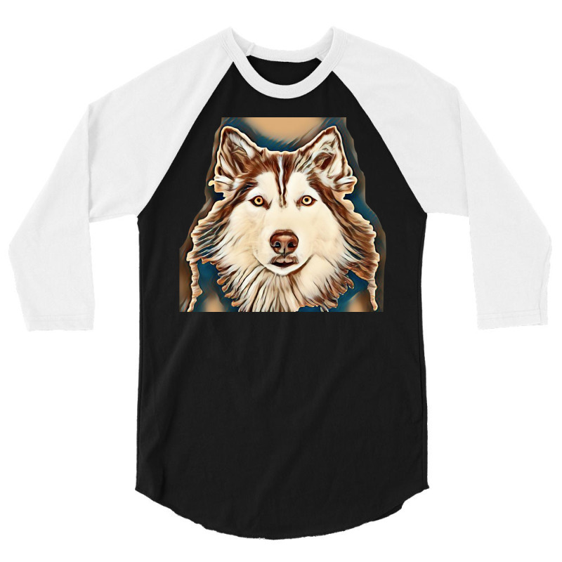 Siberian Husky Studio Shoot. 3/4 Sleeve Shirt by Kemnabi | Artistshot