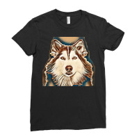 Siberian Husky Studio Shoot. Ladies Fitted T-shirt | Artistshot