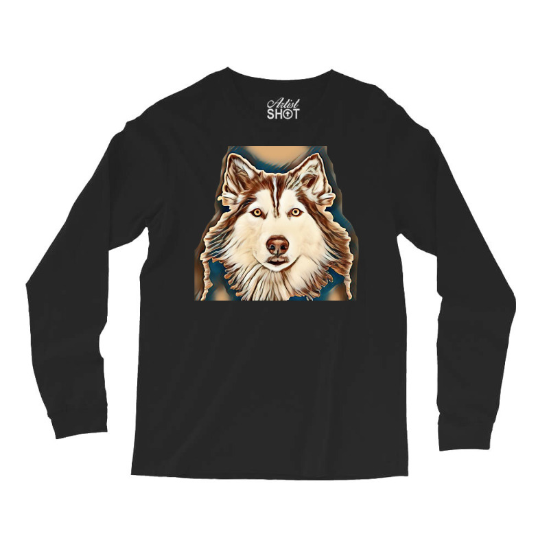 Siberian Husky Studio Shoot. Long Sleeve Shirts by Kemnabi | Artistshot