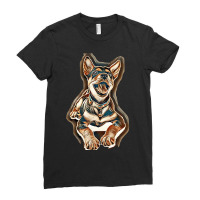 Dog Isolated Happy Smile Ladies Fitted T-shirt | Artistshot