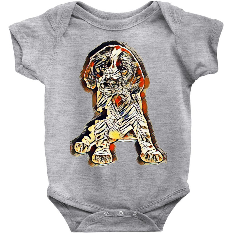 Puppy Dog Cute Spaniel Baby Bodysuit by Kemnabi | Artistshot