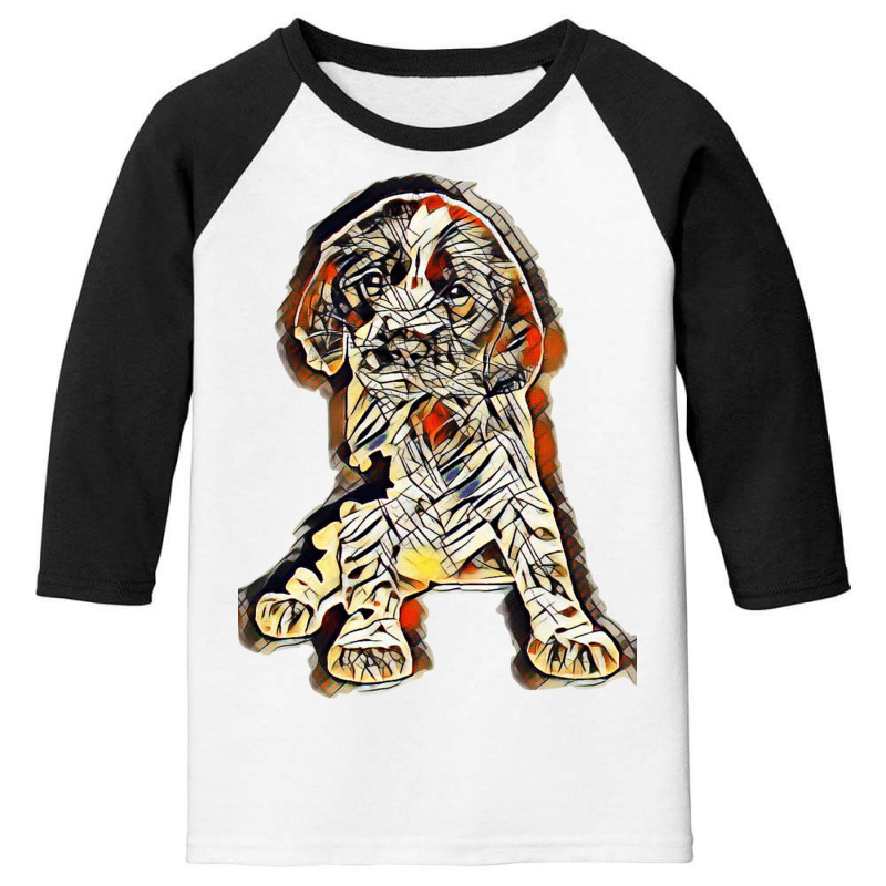 Puppy Dog Cute Spaniel Youth 3/4 Sleeve by Kemnabi | Artistshot