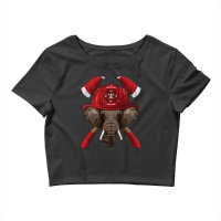 Firefighter Elephant Fireman Boys Kids Fire Rescue Animal 254 Crop Top | Artistshot