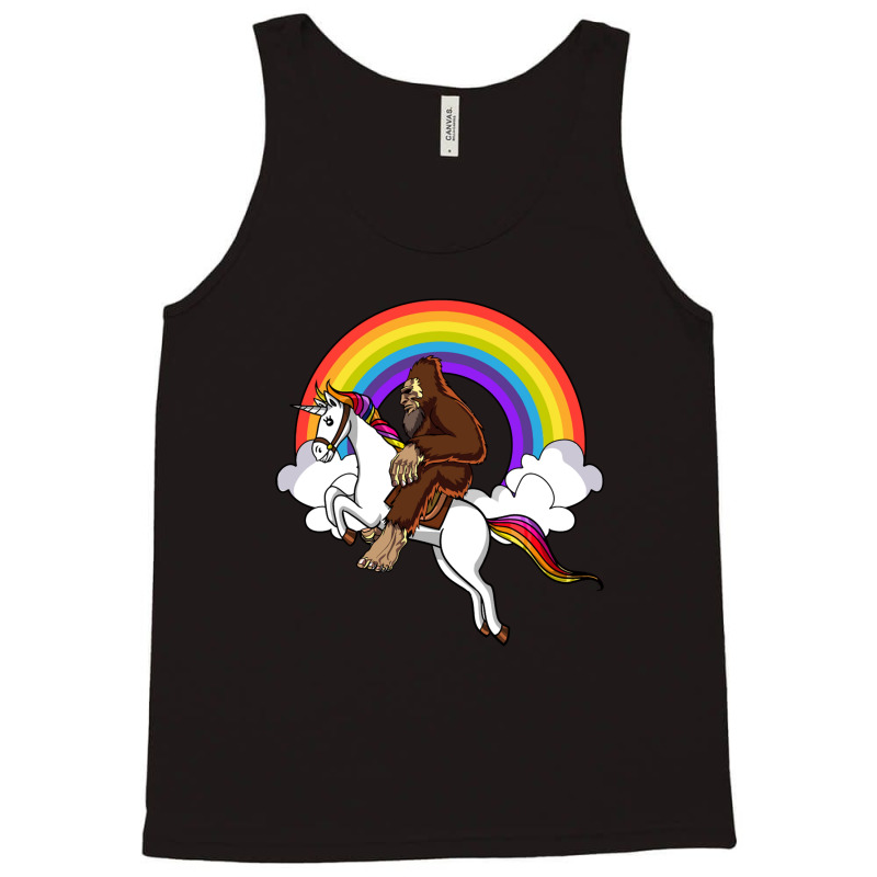 Bigfoot Riding Unicorn Tank Top | Artistshot