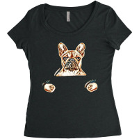 Dog Hold Sign Bulldog Women's Triblend Scoop T-shirt | Artistshot