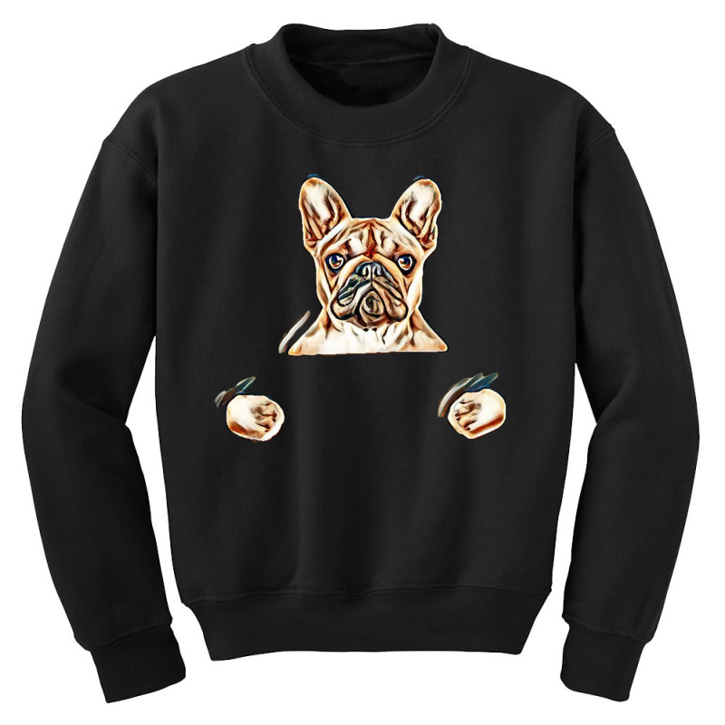 Dog Hold Sign Bulldog Youth Sweatshirt | Artistshot