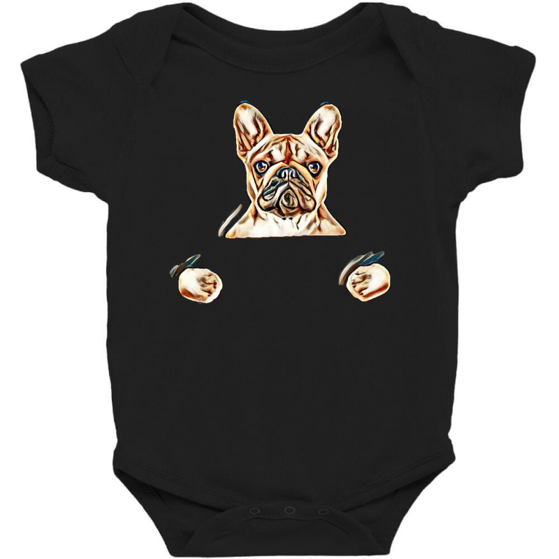 Dog Hold Sign Bulldog Baby Bodysuit | Artistshot