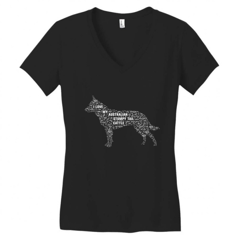 I Love My Australian Stumpy Tail Cattle Dog. Funny Gift Women's V-neck T-shirt | Artistshot