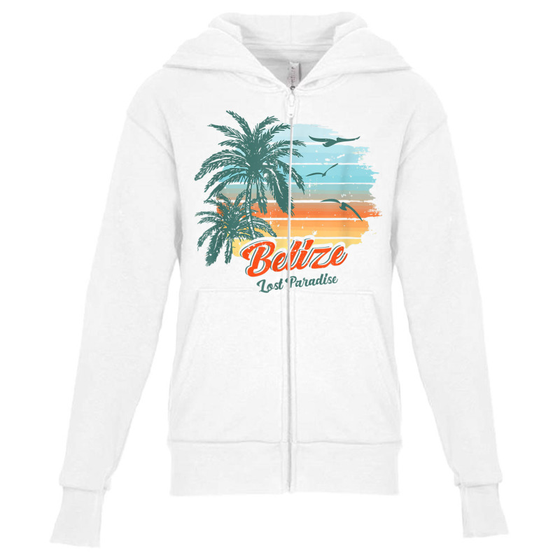 Belize Beach Belize Shirt Lost Paradise Youth Zipper Hoodie by BrandalynSaetern | Artistshot