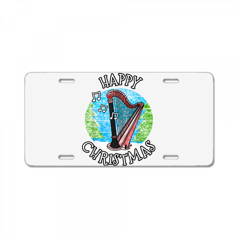 Christmas Harp, Harpist String Musician, Xmas 2022 T Shirt License Plate | Artistshot