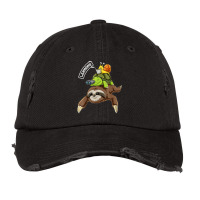 Funny Sloth Turtle Snail Piggyback Running Riding Team Vintage Cap | Artistshot