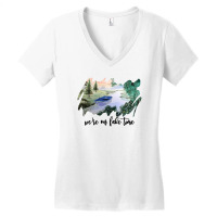 We're On Lake Time For Light Women's V-neck T-shirt | Artistshot