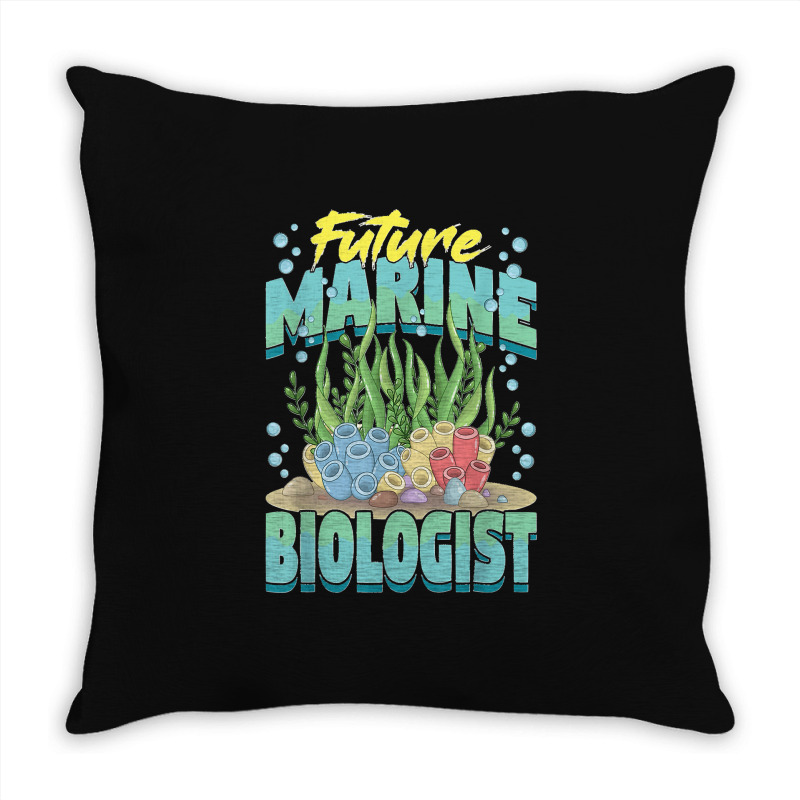 Future Marine Biologist Ocean Life Marine Biology Student Throw Pillow | Artistshot