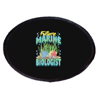 Future Marine Biologist Ocean Life Marine Biology Student Oval Patch | Artistshot