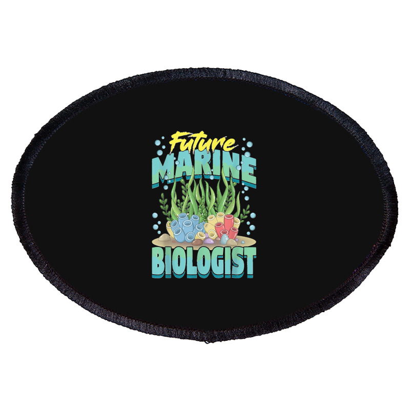 Future Marine Biologist Ocean Life Marine Biology Student Oval Patch | Artistshot