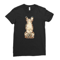 Dog Back View Behind Ladies Fitted T-shirt | Artistshot