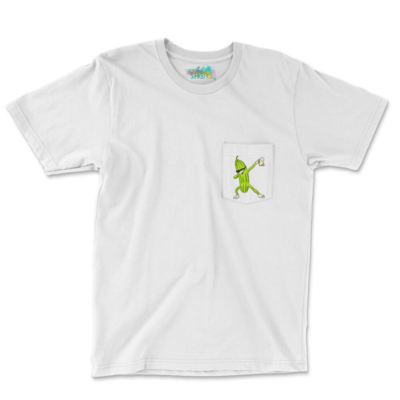 Dabbing Pickle Shir Dancing Cucumber Lover Funny Gifts Beer T Shirt Pocket T-shirt | Artistshot