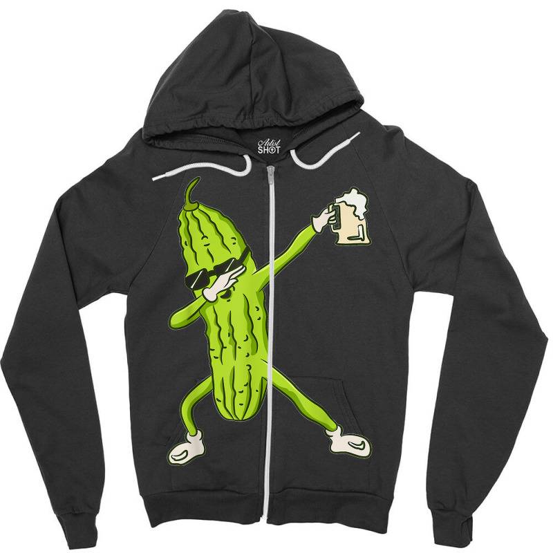 Dabbing Pickle Shir Dancing Cucumber Lover Funny Gifts Beer T Shirt Zipper Hoodie | Artistshot