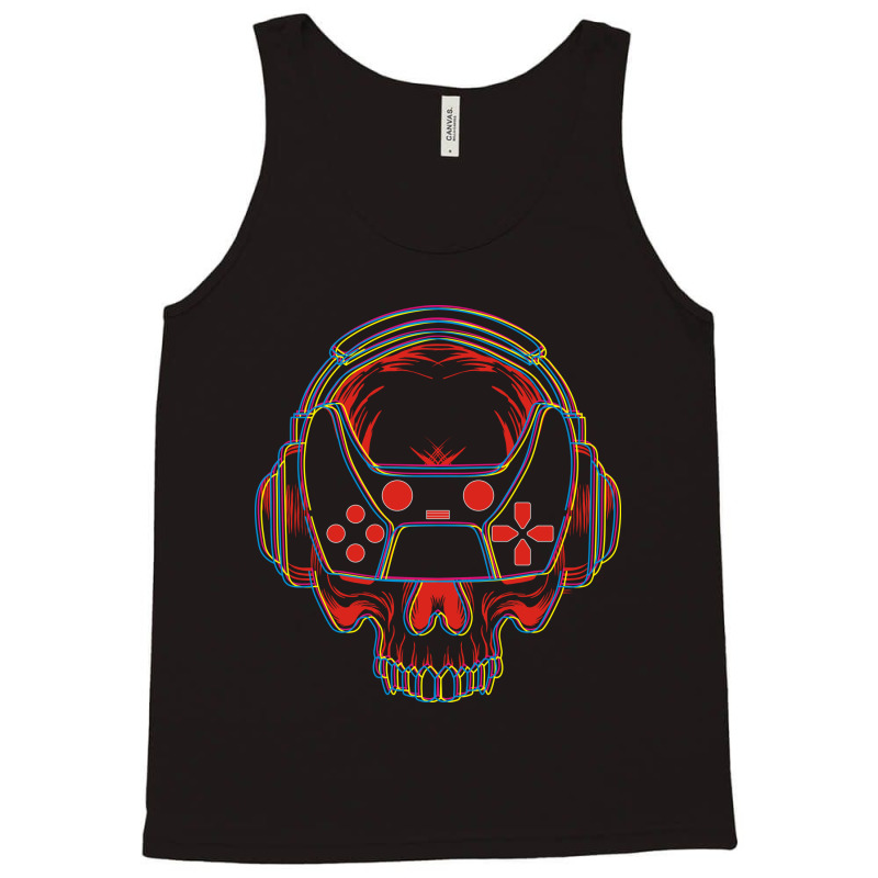 Skull Gamer Tank Top by azmth | Artistshot