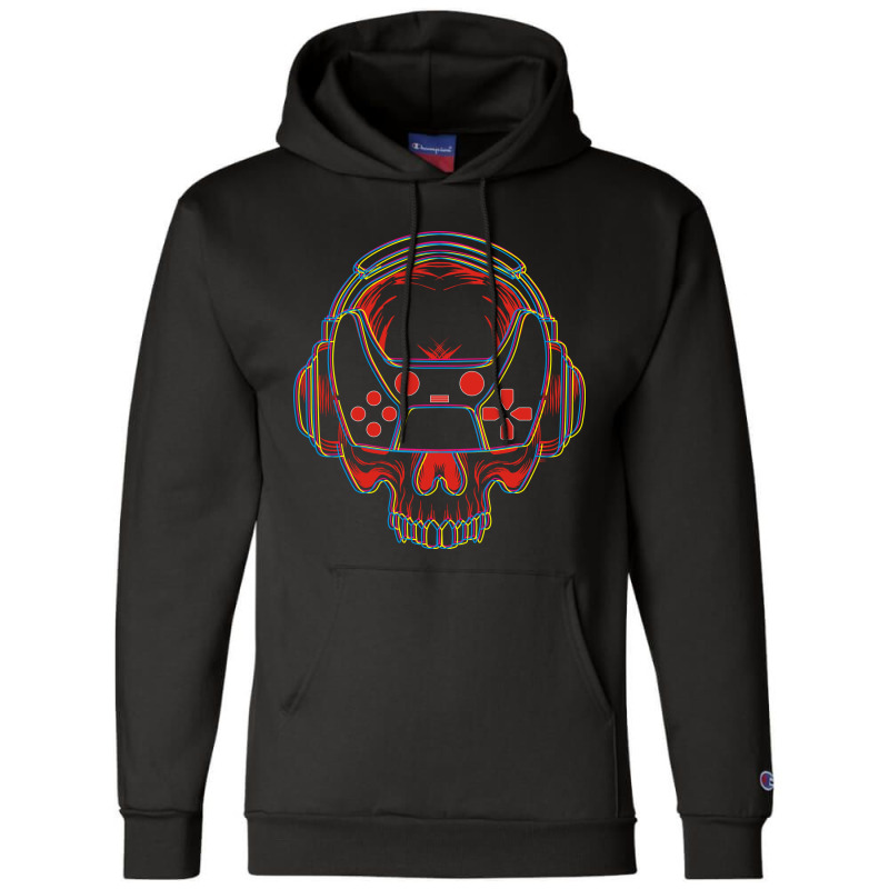 Skull Gamer Champion Hoodie by azmth | Artistshot