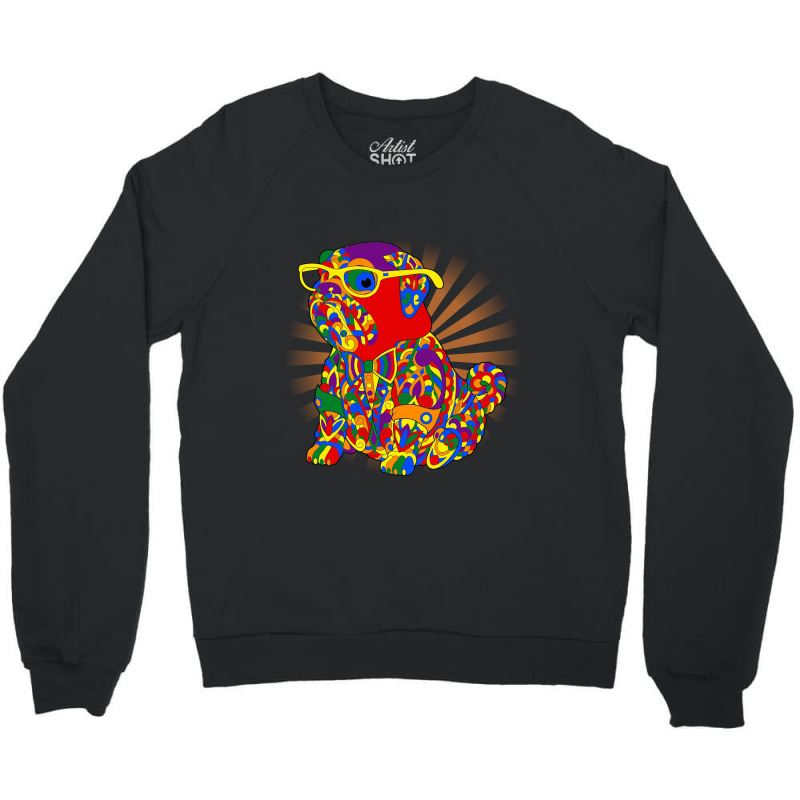 Rainbow Dog Crewneck Sweatshirt | Artistshot