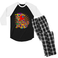 Rainbow Dog Men's 3/4 Sleeve Pajama Set | Artistshot