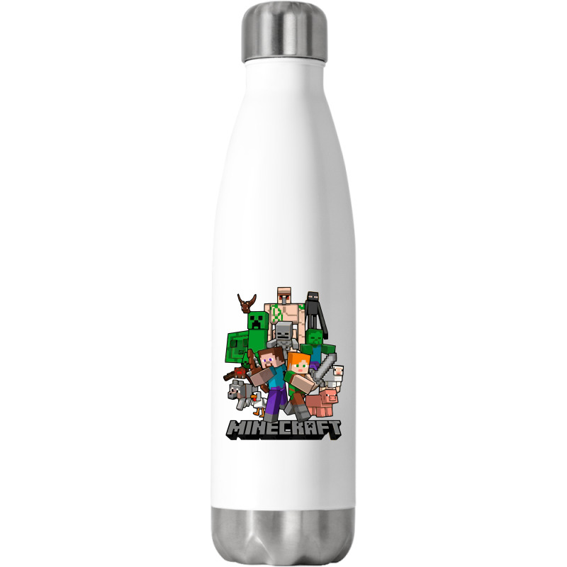 Minecraft Stainless Steel Water Bottle. By Artistshot