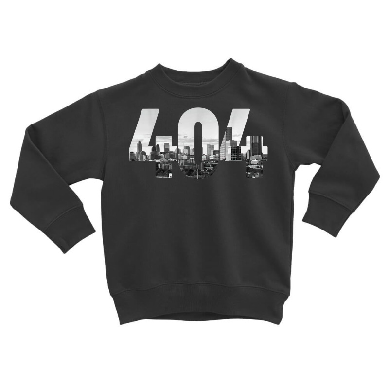 Atlanta 404 Area Code Skyline Atl Georgia Vintage T Shirt Toddler Sweatshirt by jaiahlowes | Artistshot