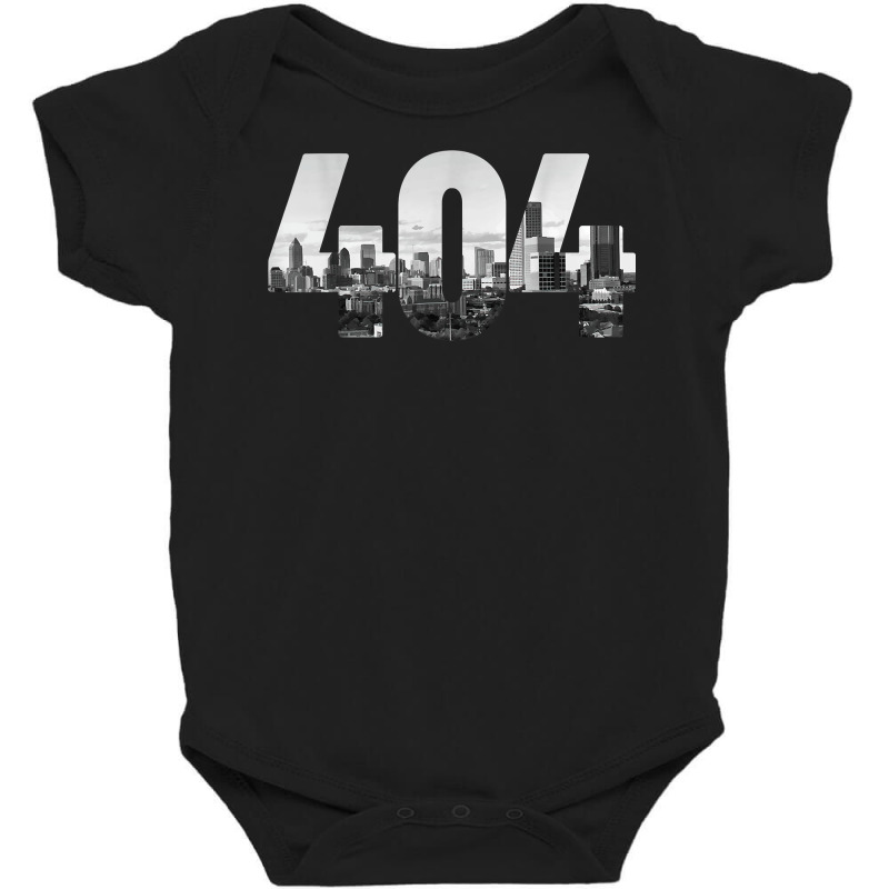 Atlanta 404 Area Code Skyline Atl Georgia Vintage T Shirt Baby Bodysuit by jaiahlowes | Artistshot