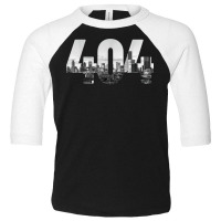 Atlanta 404 Area Code Skyline Atl Georgia Vintage T Shirt Toddler 3/4 Sleeve Tee | Artistshot